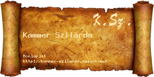 Kammer Szilárda névjegykártya